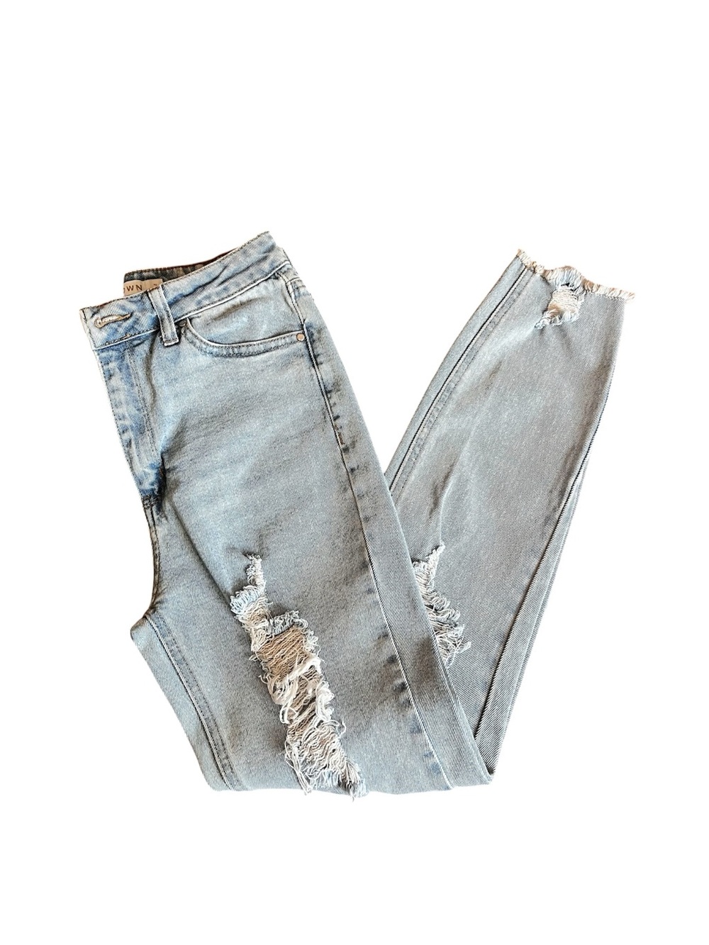 Tinseltown Light Blue Distressed Skinny Jeans
